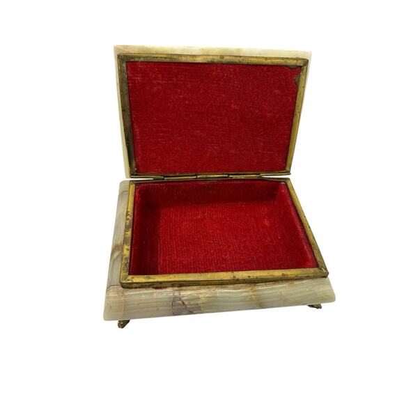 Original Vintage Hand Crafted Stone Jewelry Box. Very Nice. Heavy. - Picture 8 of 9